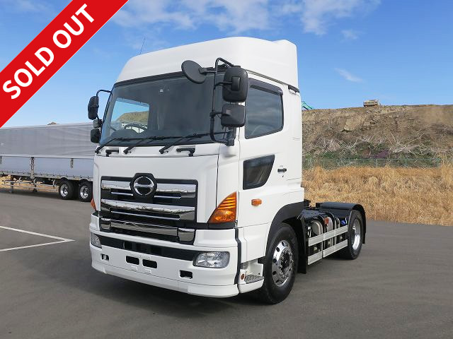 2014 Hino Profia tractor head, 5th wheel load 9.6t, 410 horsepower, rear air suspension, high roof, aluminum wheels, ETC2.0, back-eye camera