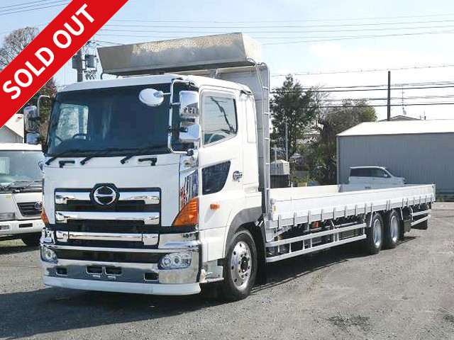 2008 Hino Profia Large flatbed body Aluminum block 3-way opening 2-differential Low-floor 3-axle Rear air suspension *Approximately 650,000km on meter*