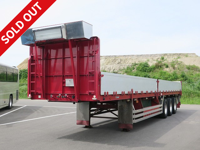 2016 Tokyu 3-axle aluminum block flat trailer, 5-way opening, 13m body, maximum load 27t, aluminum wheels, single pull OK, vehicle inspection valid until September 2013,