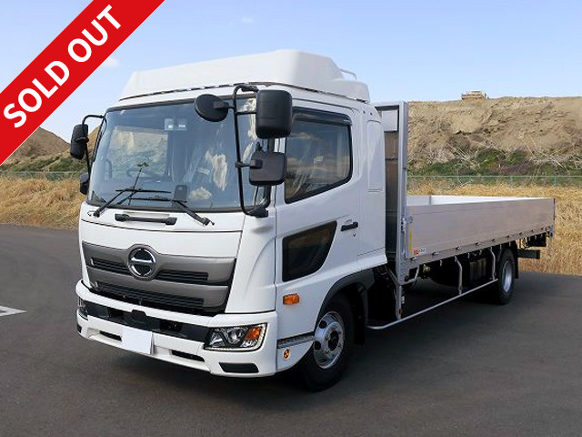 Reiwa 4 model Hino Ranger Medium-sized flatbed body Aluminum block 3-way opening 6200 wide 240 horsepower