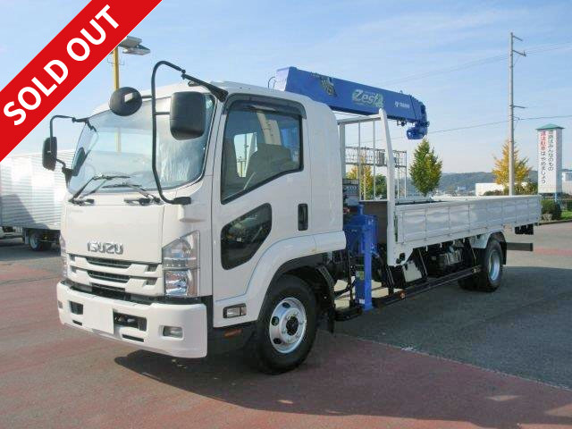 2016 Isuzu Forward with medium-sized crane, standard wooden body, Tadano 5-speed, radio-controlled car available for lease!