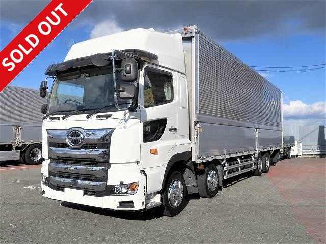 Now on lease! 2019 Hino Profia 4-axle low floor, large aluminum wing, high roof, rear air suspension, retarder included, dealer inspection record book included ★Inspection valid until July 2021★