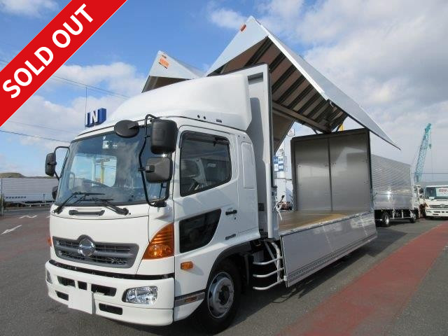 [Lease de Sugu Nori exclusive vehicle] 2018 model Hino Ranger, increased capacity aluminum wing, 6200 wide, 240 horsepower, rear wheel air suspension, back-eye camera, ETC included