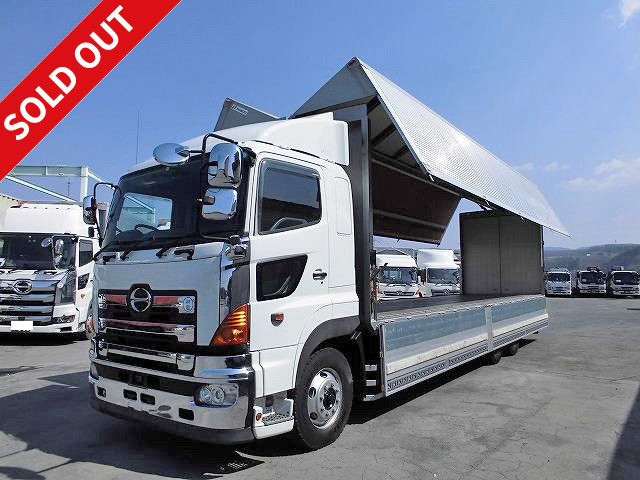 2008 Hino Profia, large aluminum wing, high-floor two-axle rear axle, rear air suspension, chrome-plated cab, rear-view camera, with cooling bed