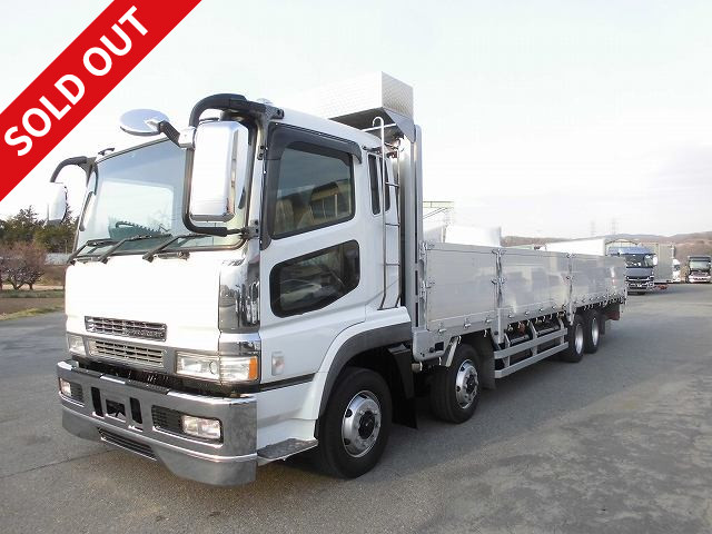 2005 Mitsubishi Fuso Super Great 4-axle low-floor large flatbed aluminum block 7-way opening 14t load capacity Rear air suspension