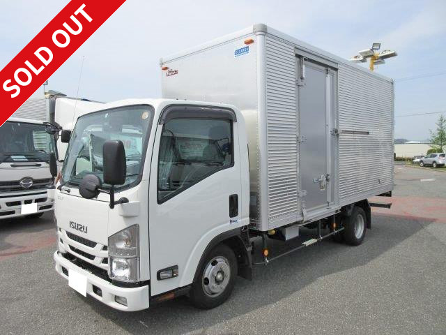 2018 Isuzu Elf small aluminum van, standard long, low floor, left side door, 2 ton loading capacity, ETC, backup camera, 5 ton limited license available!
