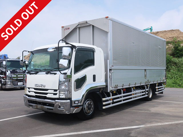 2018 Isuzu Forward, Extra-Long Aluminum Wing, 6300 Wide, 246cm Interior Height, 7.3-Ton Load Capacity, Snow Melting Specs, Rear Air Suspension, Jolder 4-Row, 240 HP, Approximately 440,000 km on the Meter