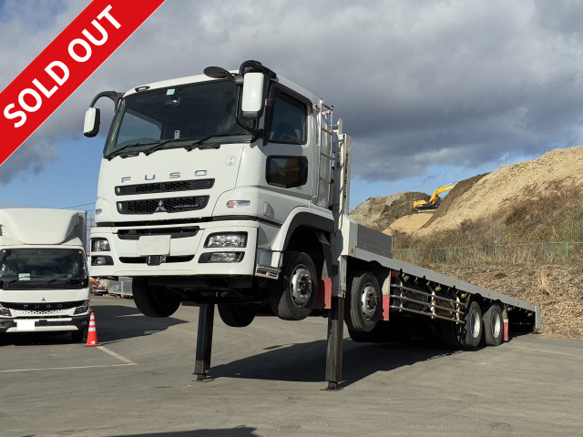 2016 Mitsubishi Fuso Super Grade Large Self-Loader with 4-Axle Low-Floor and Tadano Winch. Vehicle inspection valid until November 2016. Approximately 330,000 km on the odometer.