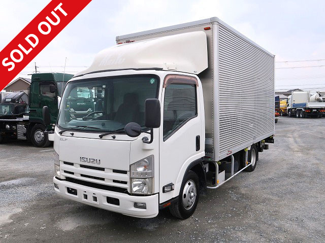 2013 Isuzu Elf 2t aluminum van, wide and long, interior height 223cm, combination gate, low floor, 150 horsepower, 2-stage lashing rail [medium-sized license compatible *excluding 5t limited]