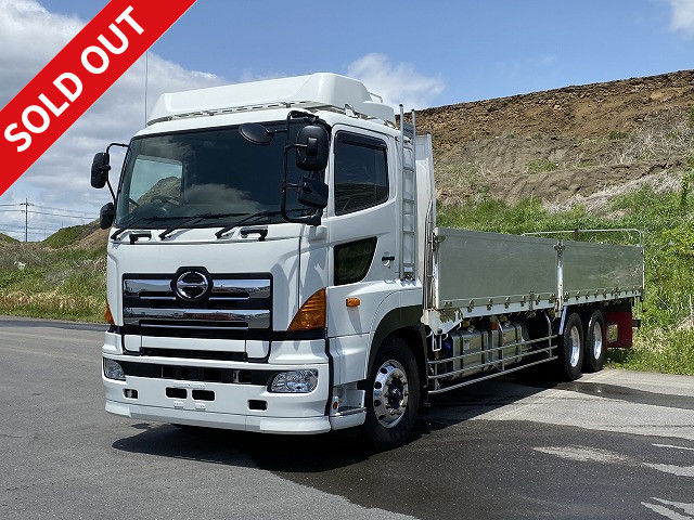 2013 Hino Profia Large flatbed aluminum block 5-way opening 9600 body High-floor 3-axle Retarder 380 horsepower Aluminum wheels 