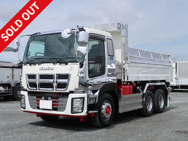 2014 Isuzu Giga Large Dump Truck, Far East, 5100 Body, L-Gate, 2 Differentials, Approximately 350,000 km on the Meter