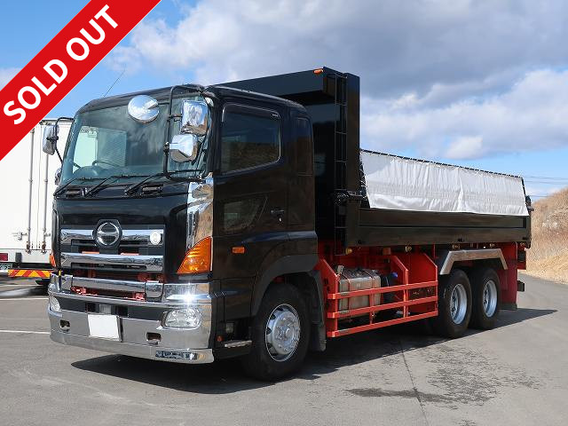 2017 Hino Profia 22 ton long dump truck, Far East 6500 body, 2 differentials, retarder