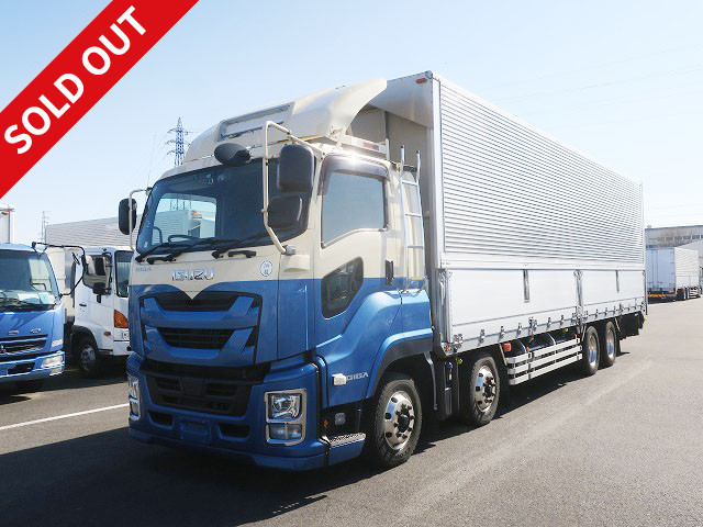 2018 Isuzu Giga Large aluminum wing 4-axle low floor 7-speed MT Aluminum wheels ★Approximately 600,000km on the meter★
