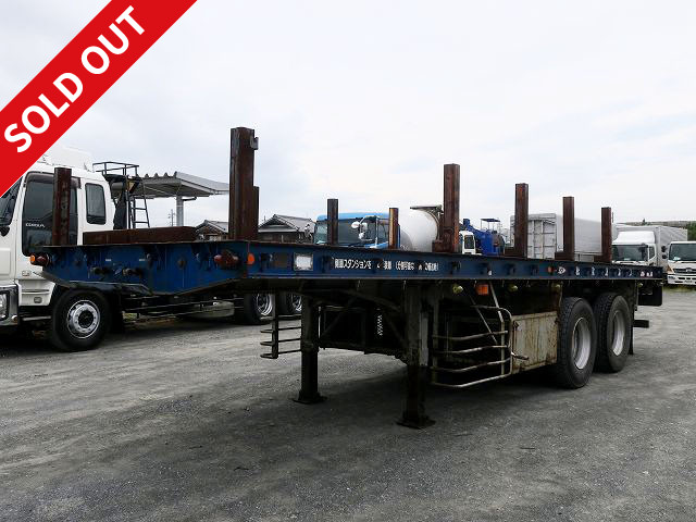 1993 Yusoki 2-axle cutting board semi-trailer, maximum load 15.4t, single pull ★Inspection valid until January 2016★
