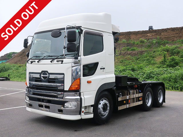 2013 Hino Profia tractor head, 5th wheel load 18t, 2 differentials, 480 horsepower, high roof, meter actual mileage approx. 370,000km/preliminary inspection included