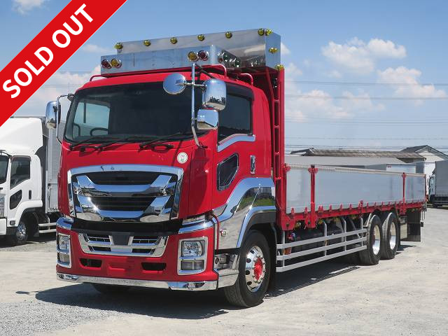 2016 Isuzu Giga Large flat body aluminum block 7-way opening High floor 3-axle Aluminum wheels ★Actual mileage on meter: approx. 640,000 km★