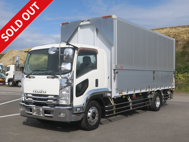 2015 Isuzu Forward, heavy-duty aluminum wing, 6200 standard, load capacity 6.8t, combination gate, 240 horsepower, aluminum wheels ★Actual mileage on meter: approx. 380,000km/Vehicle inspection valid until November 2015★