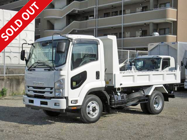 2016 Isuzu Forward medium-sized dump truck, Shinmaywa reinforced one-way opening, with manual cobo lane