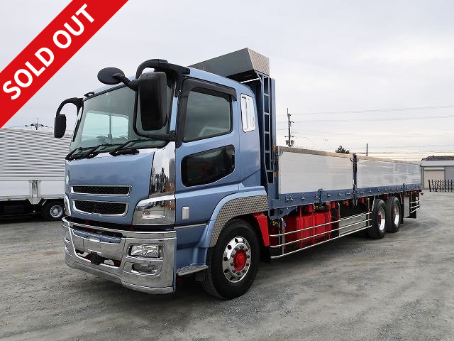 2012 Mitsubishi Fuso Super Great, large flatbed aluminum block, 5-way opening, high floor, 3-axle, all-wheel air suspension, aluminum wheels