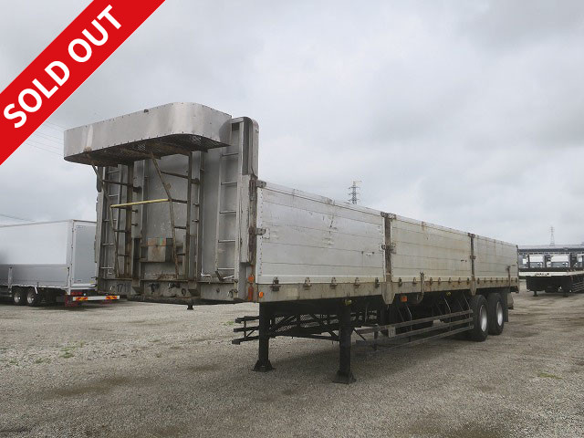 1994 model Nippon Furuhafu 2-axle aluminum block flat trailer, 7-way opening, 13m body, maximum load 21.75t 