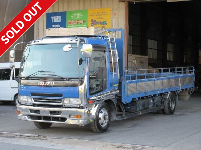 2006 Isuzu Forward, medium-sized flatbed, parapet, 3-way opening, 6200 standard width