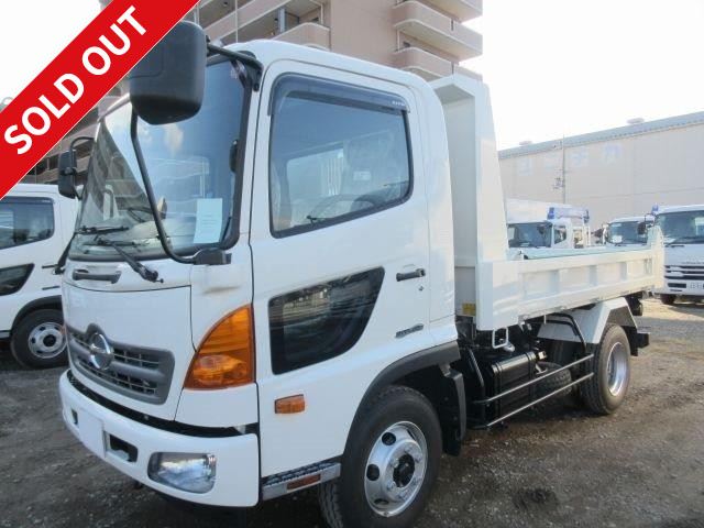 2015 Hino Ranger 4t dump truck, manufactured by Kyokuto Kaihatsu, 3-way opening, unused vehicle, with manual cobo lane! Available for lease!!