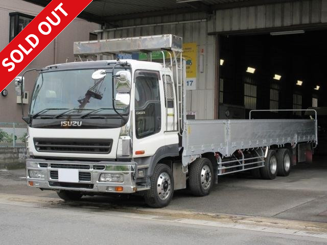 2006 Isuzu Giga low-floor 4-axle 9500mm aluminum block 600mm 5-sided open flat body aluminum wheels installed!