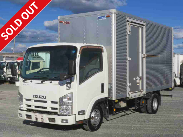 2013 Isuzu Elf 2t aluminum van, standard long, 216cm cargo bed, fully low floor, 150 horsepower, 2-stage lashing rail [Semi-medium-sized (5t only) license compatible *Old standard license OK]