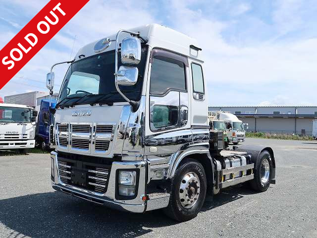 2015 Isuzu Giga Tractor Head, 5th wheel load 11.5t, 460 horsepower, retarder, high roof, aluminum wheels, *Actual mileage on meter: approx. 590,000km*