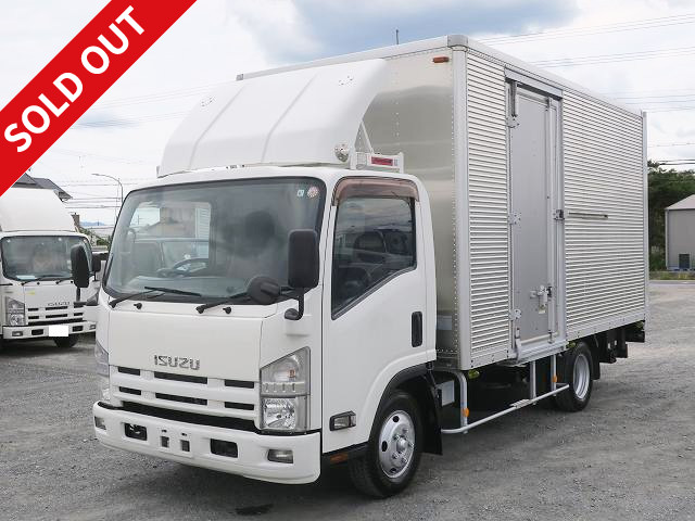 2013 Isuzu Elf 2t aluminum van, wide and long, combination gate, cargo bed height 226cm, left sliding door, full low floor, 150 horsepower, 3-stage lashing rail [medium-sized license compatible *excluding 5t limited]