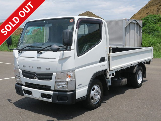 2016 Mitsubishi Fuso Canter 2t flatbed body, 3-way opening, standard short, low floor, steel floor, 150 horsepower [medium-sized (5t only) license compatible *old standard license OK]