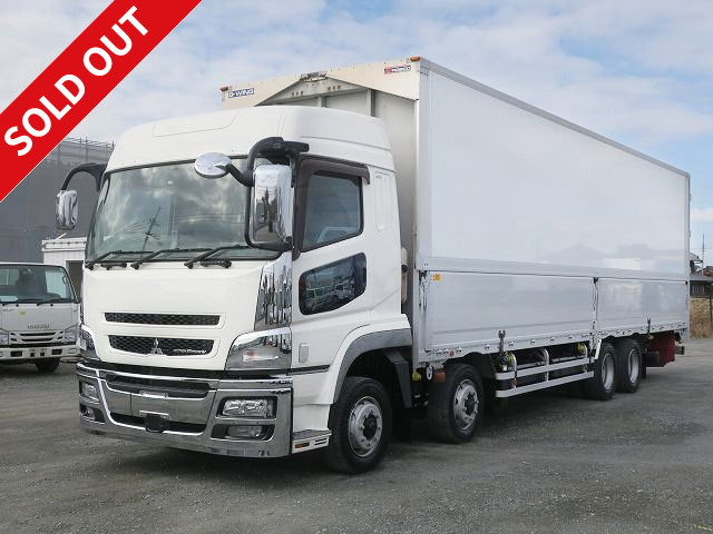 2017 Mitsubishi Fuso Super Great, large aluminum wing, 4-axle low floor, rear air suspension, high roof, ETC2.0, rear view camera