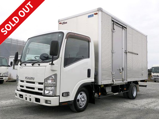 2013 Isuzu Elf 2t aluminum van, standard long, cargo bed height 216cm, left sliding door, full low floor, 150 horsepower, 2-stage lashing rails ★MOT valid until November 2013★ [Semi-medium-sized (5t only) license compatible *Old standard license OK]