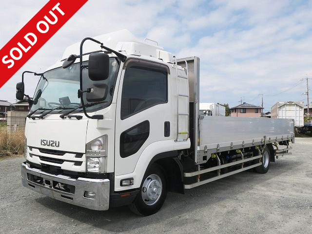 Reiwa 1 model Isuzu Forward Medium-sized flat body aluminum block 3-way opening 6200 wide Rear air suspension 240 horsepower *Approximately 400,000 km on the meter*