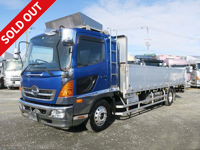 2010 Hino Ranger Medium-sized flatbed aluminum block 3-way opening 6200 semi-wide cargo bed width 223cm Rear air suspension Aluminum wheels *Inspection valid until December 2013*