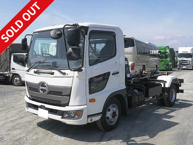 [Vehicle for lease only] Reiwa 3 model Hino Ranger medium-sized arm roll Shinmaywa twin hoist 3.7t load capacity 240 horsepower *Approximately 10,000km on meter/MOT valid until August 2023*