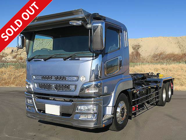 2013 Mitsubishi Fuso Super Great Large Hook Roller 22t Vehicle Deluxe Model Kyokuto Twin Hoist High Floor 3 Axle Remote Control Aluminum Wheels ★Inspection valid until December 2022★