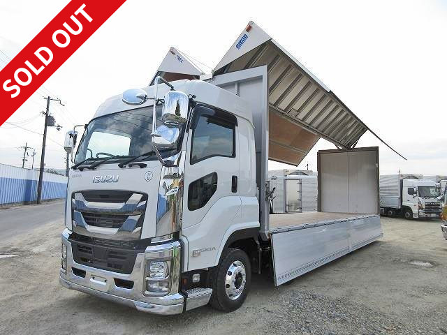 2016 Isuzu Giga, large aluminum wing, low floor, 4 axles [anti-snow agent specification vehicle], rear air suspension, high roof, retarder