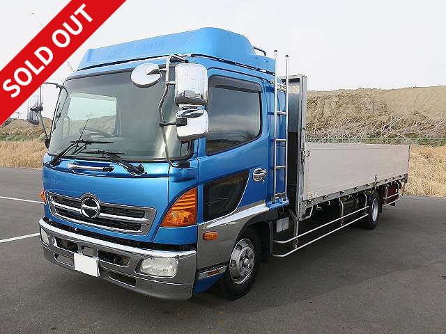 2011 Hino Ranger, medium-sized flatbed, aluminum block, 3-way opening, 6200 wide, 240 horsepower, with bed