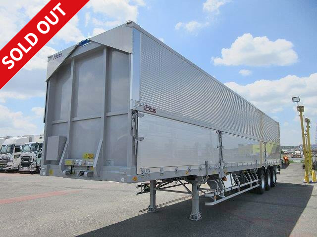2017 model, made by Nippon Fruehauf, 3-axle wing trailer, with lift axle! Maximum load capacity 26.2t, air suspension