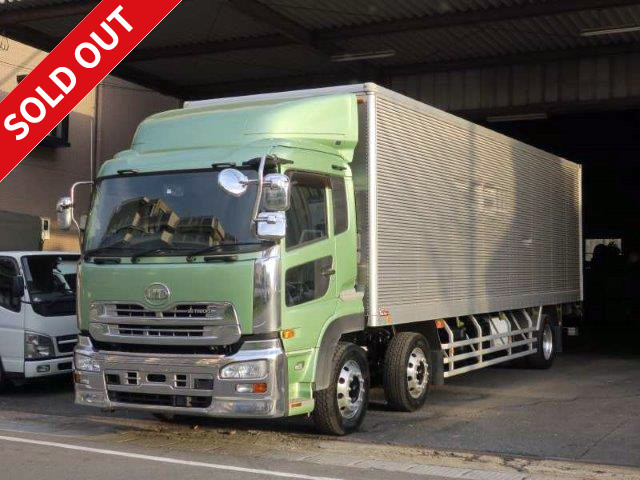 [Price reduced!] 2012 UD Trucks Quon large aluminum van with combination gate, high floor, front two axles, rear air suspension, actual mileage approx. 307,000 km