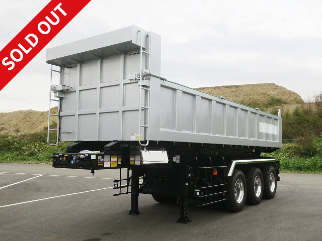 [Unused, unregistered vehicle] Nippon Trex 3-axle dump trailer for soil and sand, load capacity 25.9t, 16m3, vessel lining made of Swedish steel, aluminum wheels