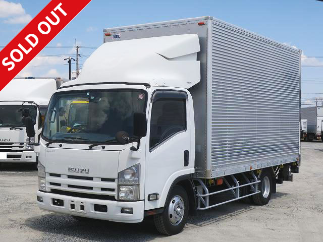 2010 Isuzu Elf 2t aluminum van, wide and long, cargo bed height 238cm, combination gate, full low floor, 3-stage lashing rail, 150 horsepower [medium-sized license compatible *excluding 5t limited]