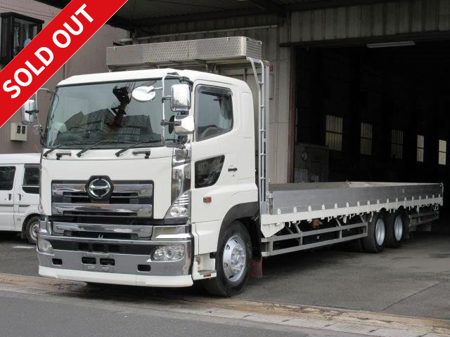2006 Hino Profia flatbed, 3-axle low-floor, 3-way open aluminum block (L:9600mm, W:2400mm), rear air suspension, vehicle inspection certificate included