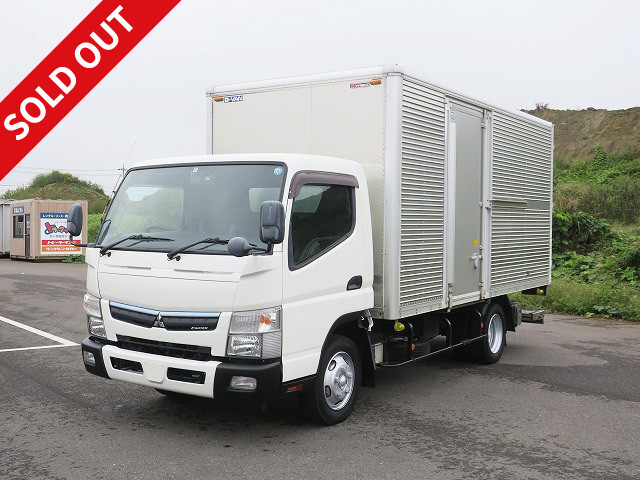 2017 Mitsubishi Fuso Canter 3t Aluminum Van Wide Long Cargo Bed Height 206cm Left Sliding Door Storage PG Fully Low Floor 2-Tier Lashing Rail [Semi-Medium License Compatible *Excluding 5t Limited]