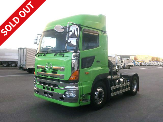 2017 Hino Profia tractor head, 5th wheel load 11.5t, 450 horsepower, retarder, high roof, aluminum wheels ★ Actual mileage on the meter is about 240,000km! ★