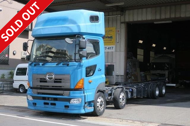 2011 Hino Profia, low-floor 4-axle, cab-equipped chassis, super high roof, 2 differentials, rear air suspension, retarder
