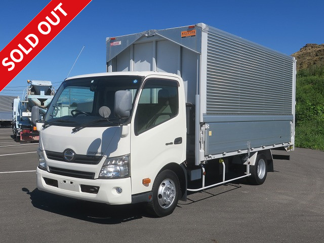 2014 Hino Dutro 3t Aluminum Wing Wide Long Full Low Bed Lashing Rail 2-Tier 150HP [Semi-Medium License Compatible *Excluding 5t Limited]