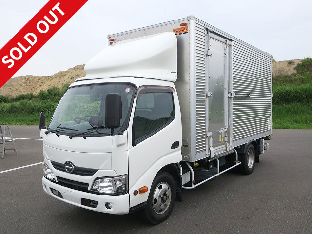 2017 Hino Dutro 2t Aluminum Van Standard Long Bed Height 213cm Left Sliding Door Storage PG 2-Tier Lashing Rail 150HP [Semi-Medium License Compatible *Excluding 5t Limited]