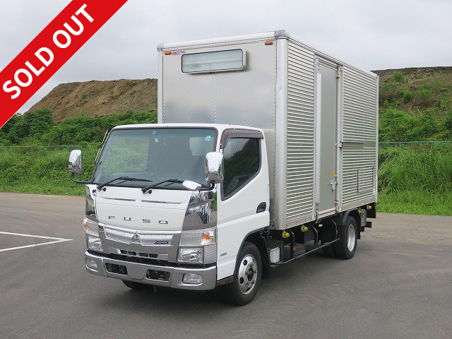2017 Mitsubishi Fuso Canter 2t aluminum van, standard long, cargo bed height 225cm, left sliding door, full low floor, combination gate, 150 horsepower, lashing rail 2-stage [medium-sized license compatible *excluding 5t limited]